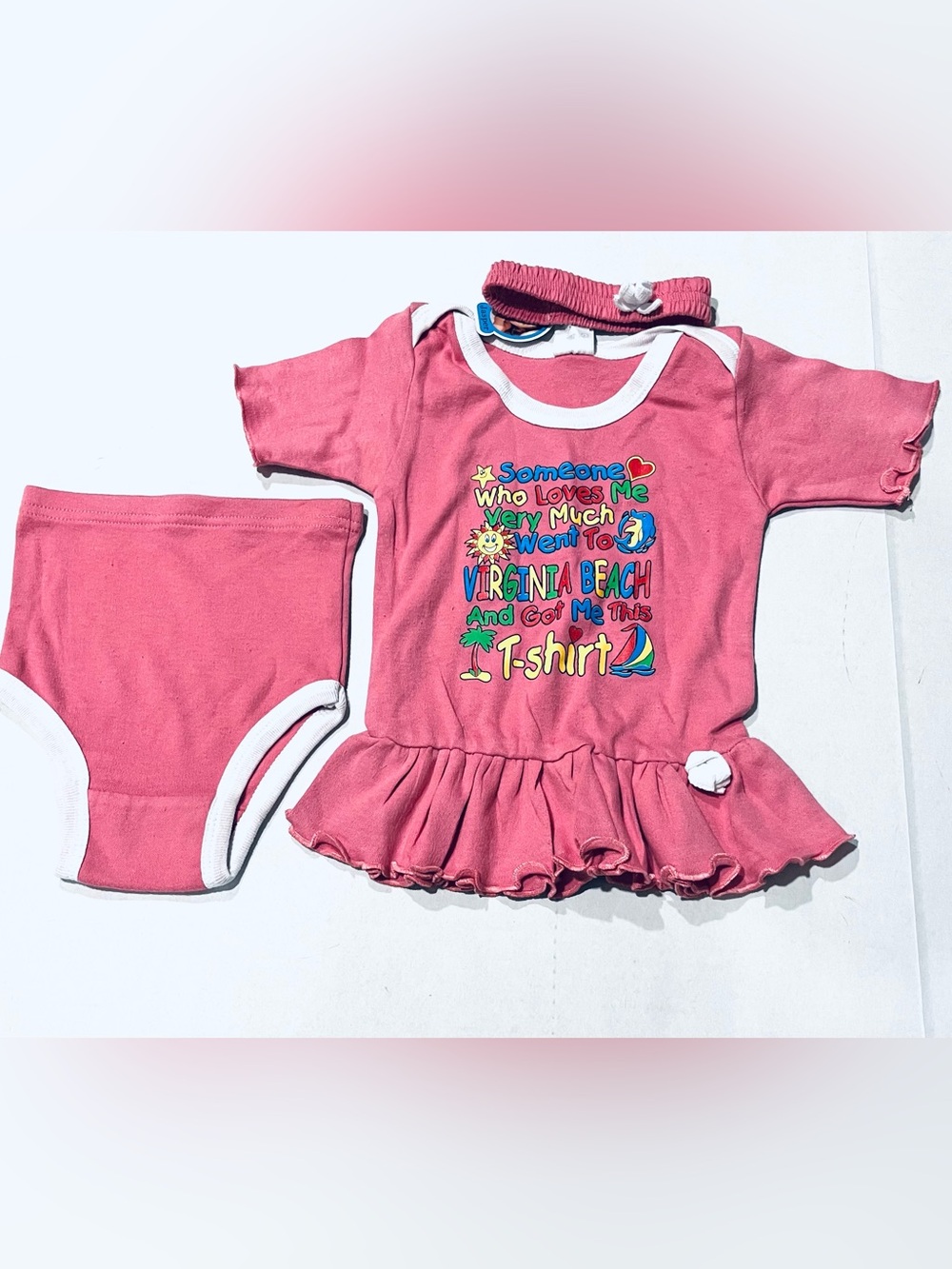 Jasper Virginia Beach NWT three piece baby girl pink outfit   SIZE 24M